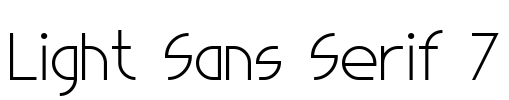 Light Sans Serif 7