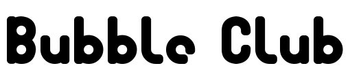 Bubble Club Font Image