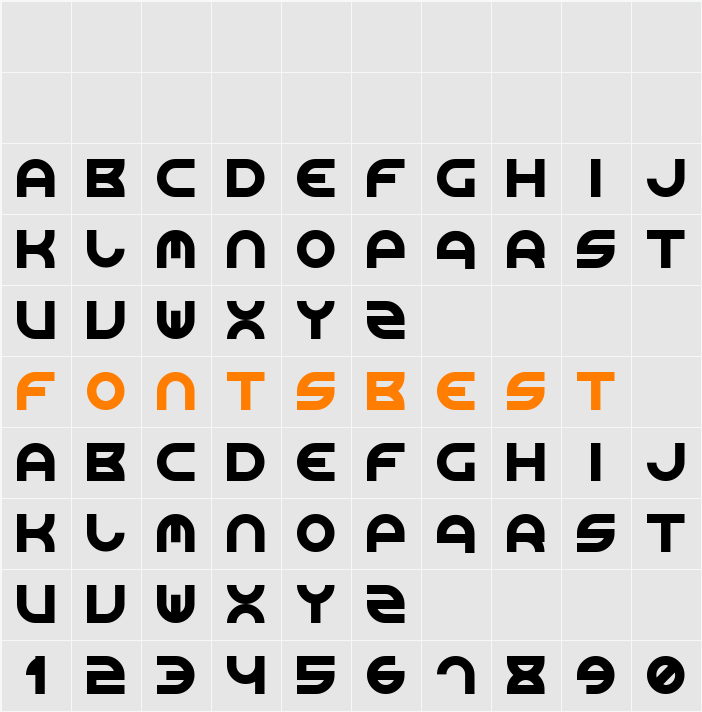 Rounded Line 7 Character Map