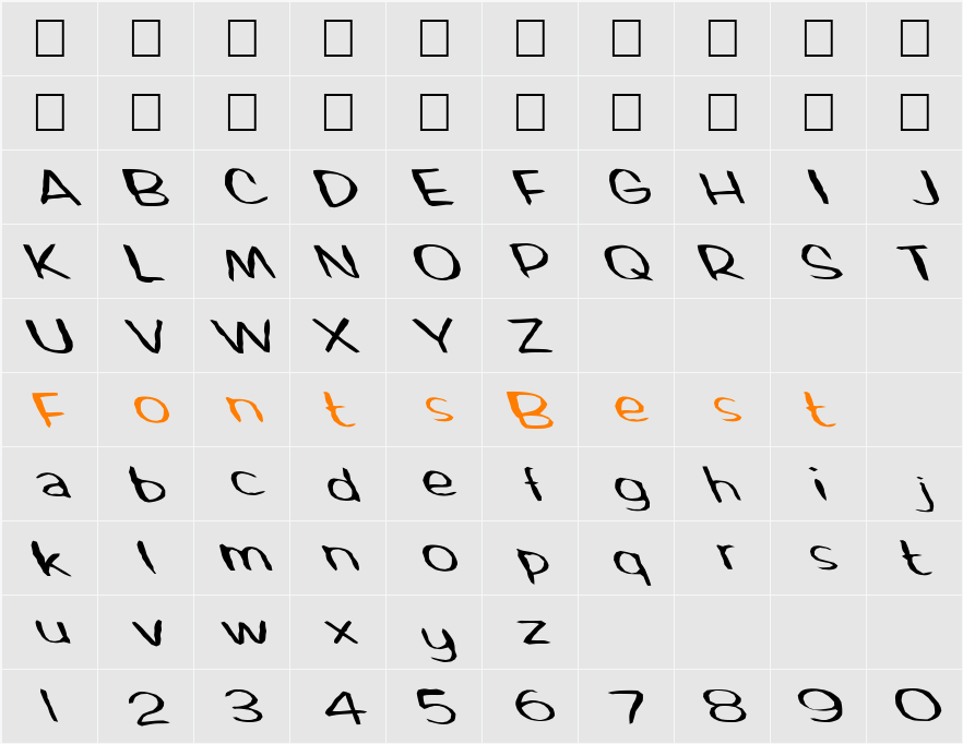 FZ HAND 2 MANGLED LEFTY Character Map