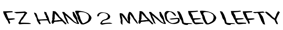 FZ HAND 2 MANGLED LEFTY Font Image