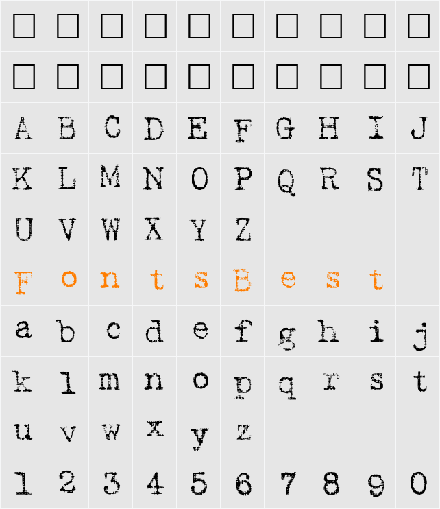 HARLEY Character Map