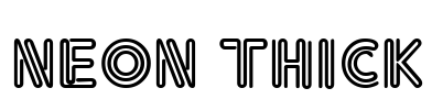 Neon Thick Font Image