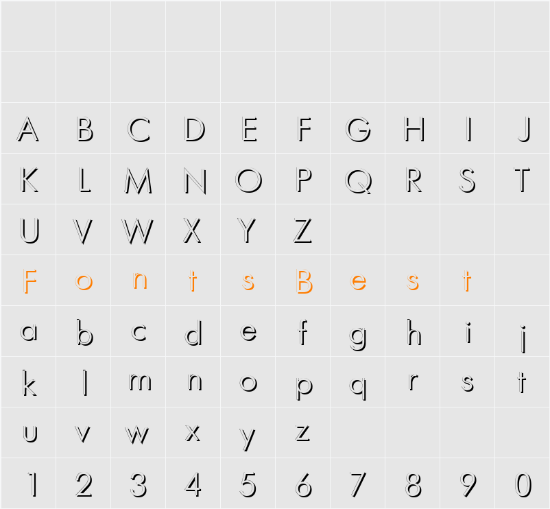 FuturaFuturisShadowC Character Map