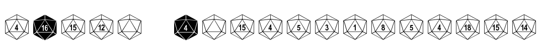 dPoly Duodecahedron Font Image