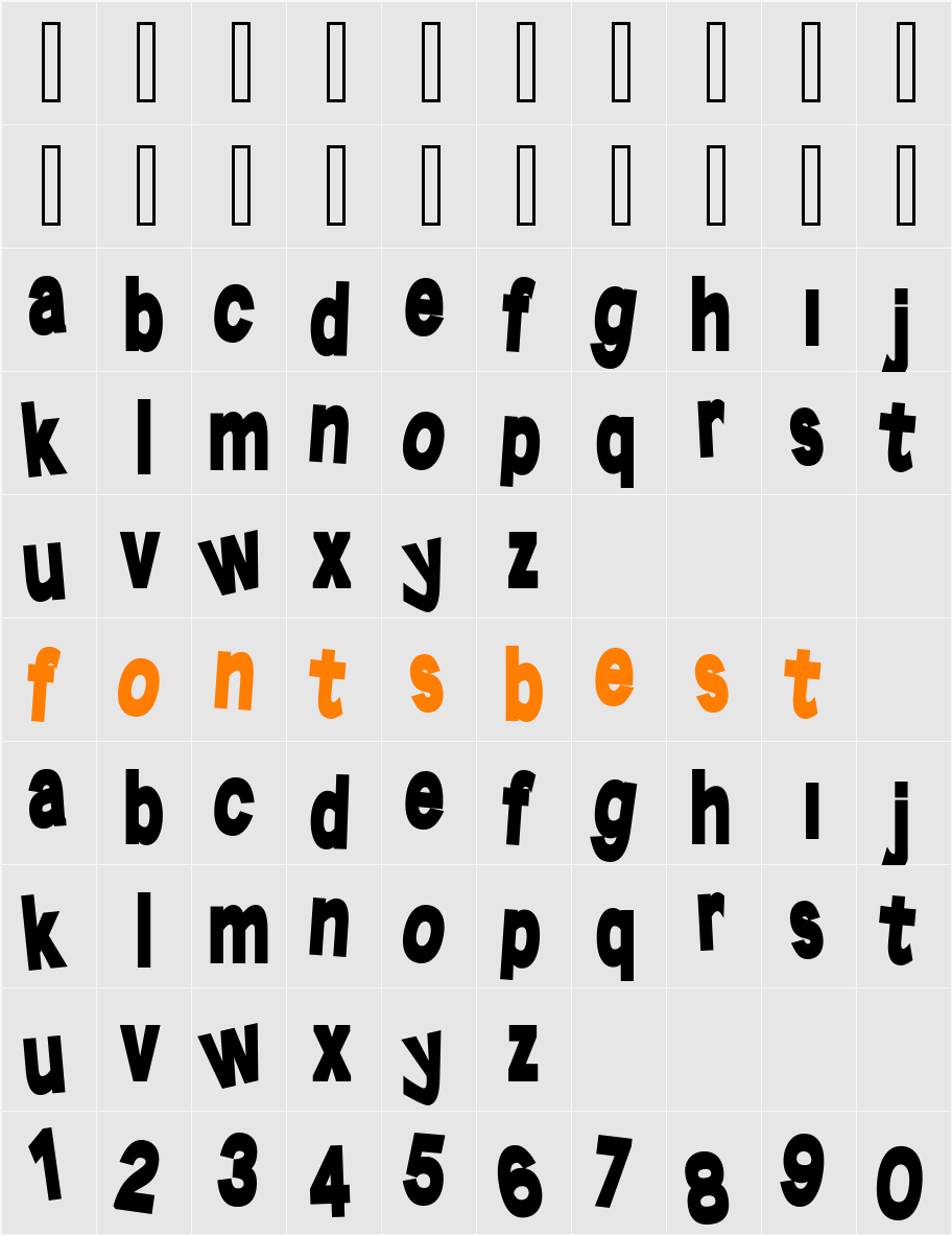 TangledUp Character Map