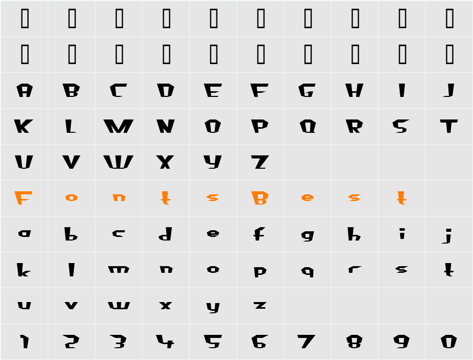 Fluoride Beings Character Map