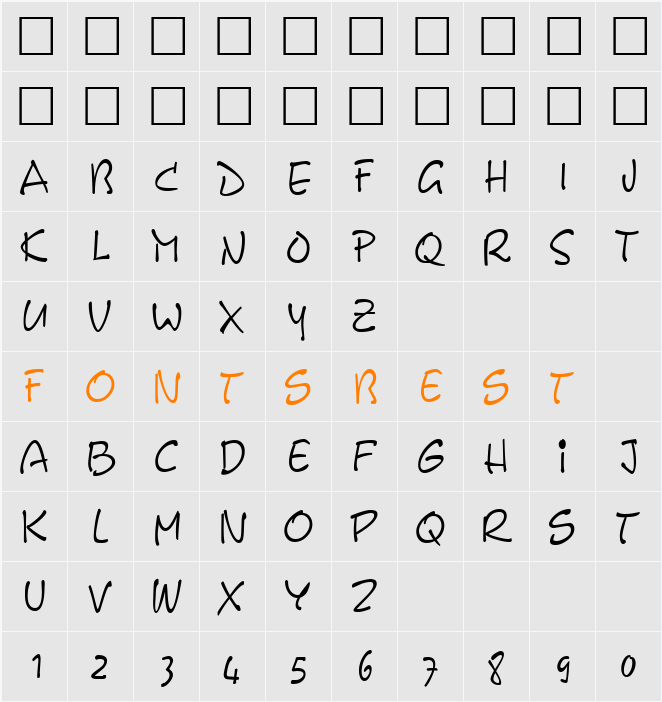 PyxidiumCondensed Character Map