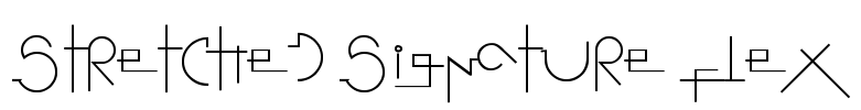 Stretched Signature Flex Font Image