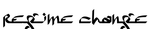 Regime Change Font Image