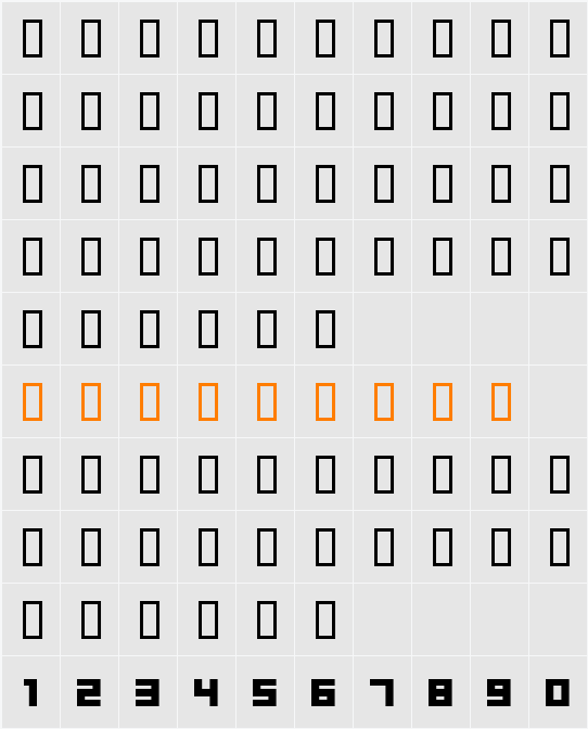 Shimshon Bold Character Map