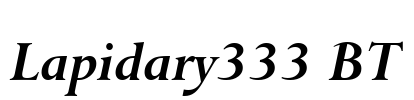 Lapidary333 BT Font Image