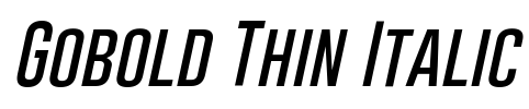 Gobold Thin Italic