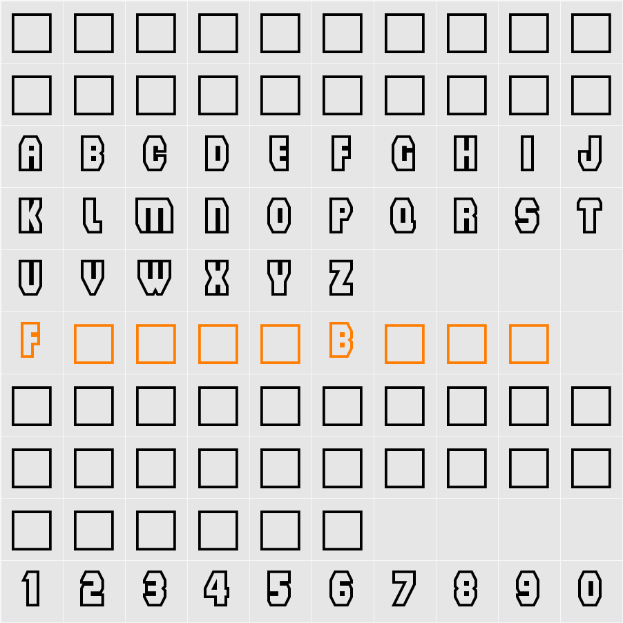 Mad Groove Clean Character Map