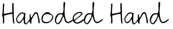 Hanoded Hand Font Image