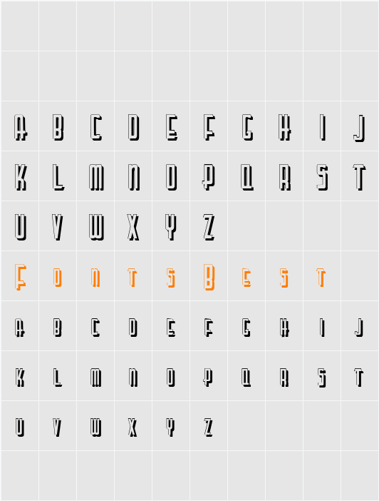 LetteringDecoShadow Character Map