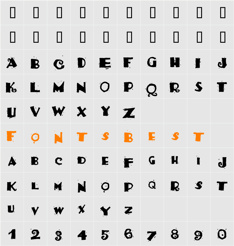 VTCojones Character Map