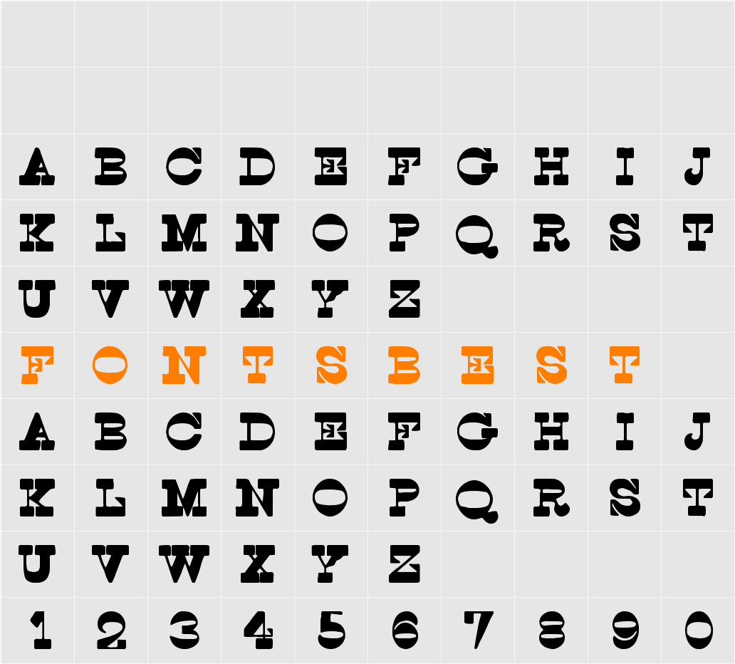 Spoghetti Western tfb Character Map