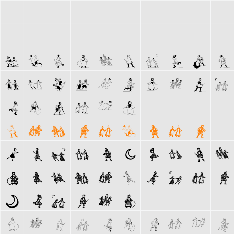 SketchedMen Character Map