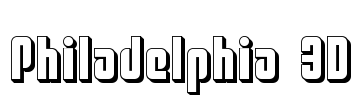 Philadelphia 3D Font Image
