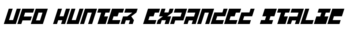 UFO Hunter Expanded Italic Font Image