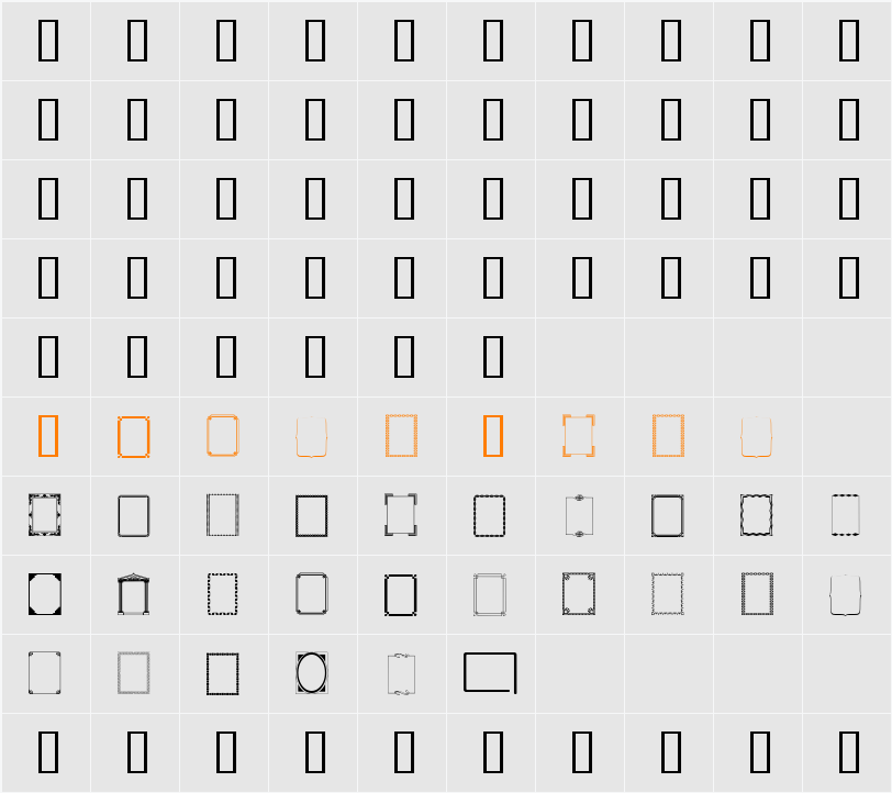 DesignerFrames Character Map