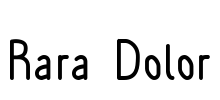 Rara Dolor Font Image