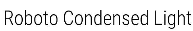 Roboto Condensed Light