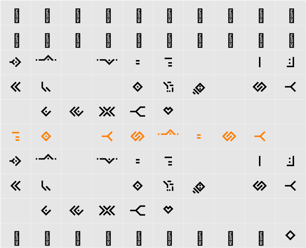 Omnic Sans Character Map