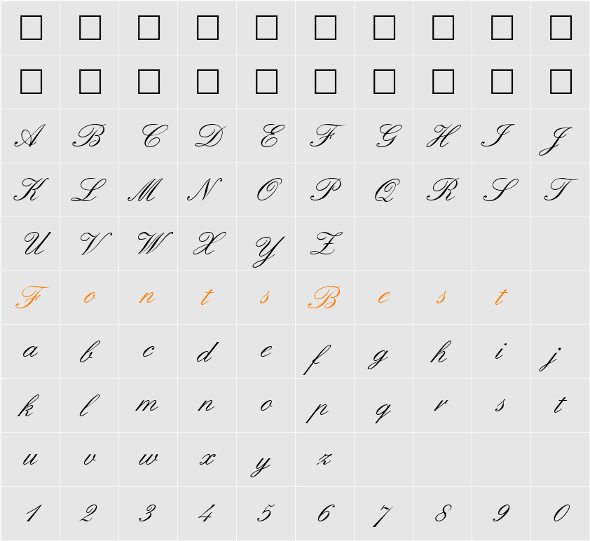 PT Orchid Light Character Map