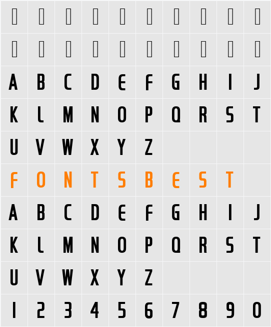 Handel Becker Compress Med Character Map
