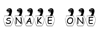 Snake one Font Image