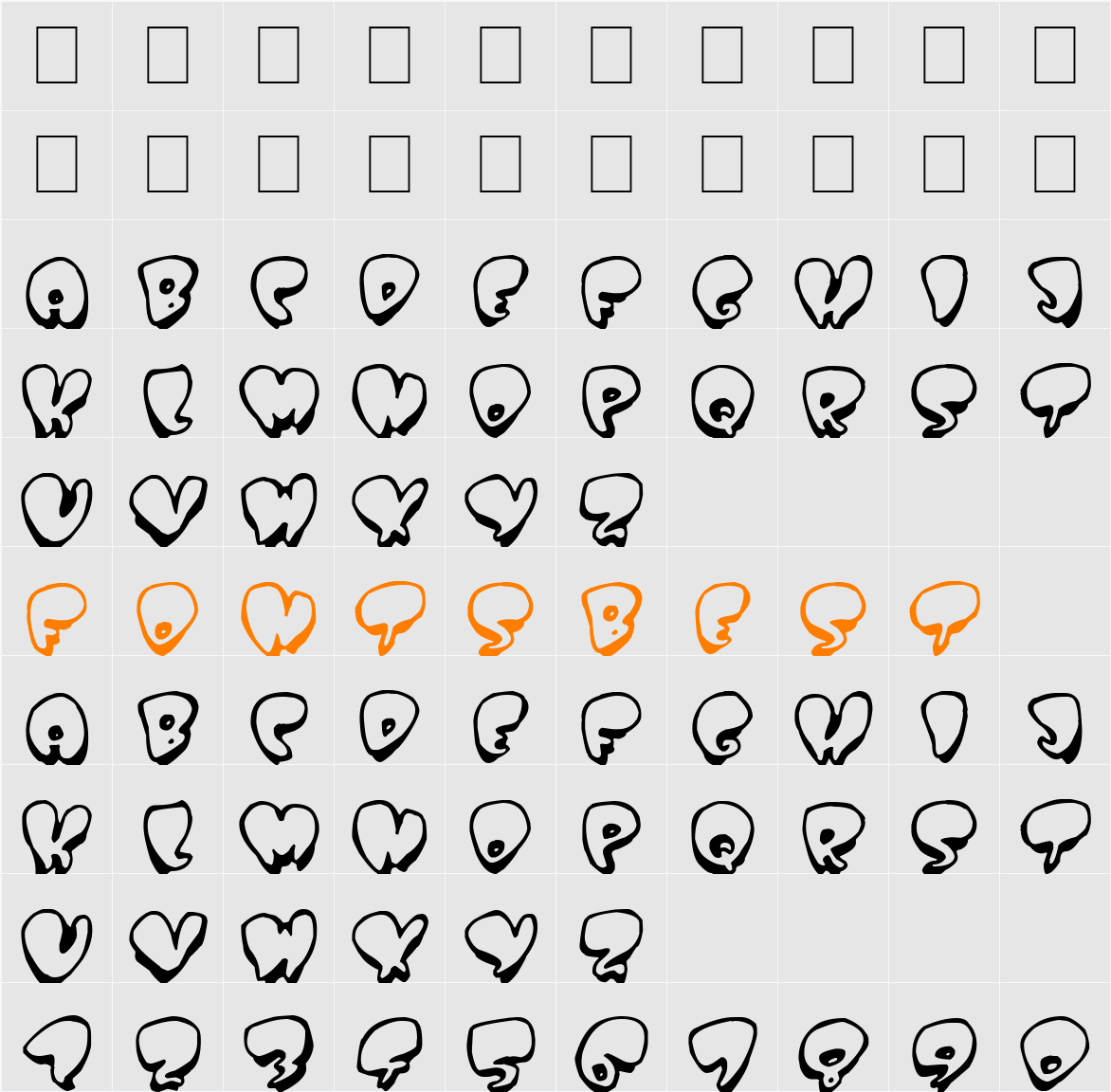 Poppy Character Map