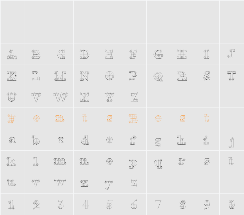 Rubino Character Map