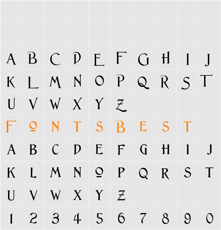 Lightfoot Character Map