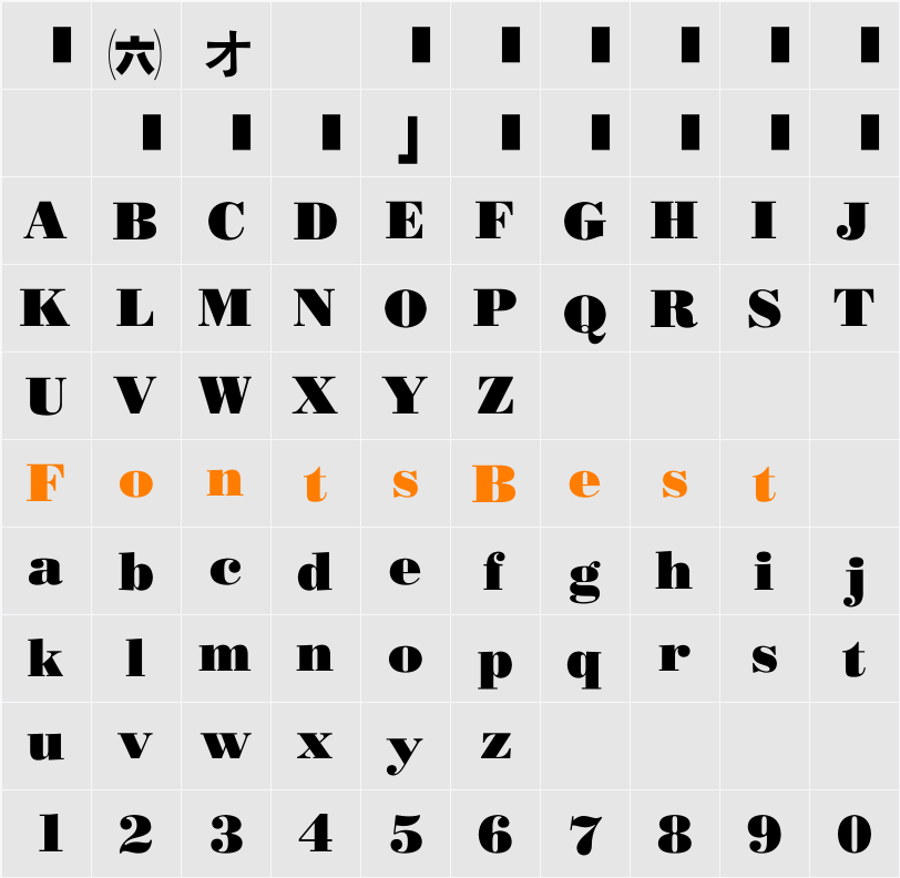 EU-H6 Character Map