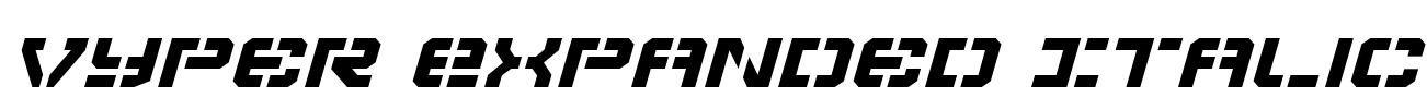 Vyper Expanded Italic Font Image