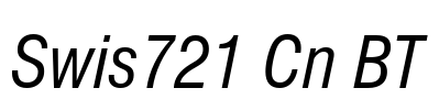 Swis721 Cn BT Font Image