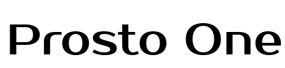 Prosto One Font Image