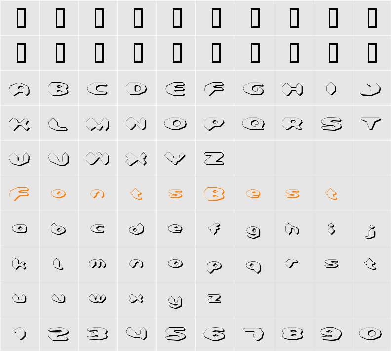 Detonator Shadow Character Map