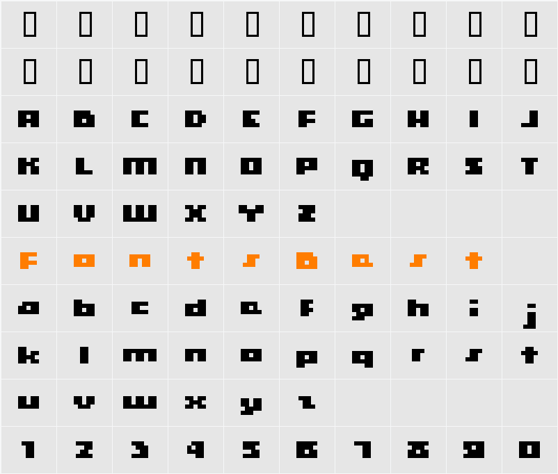 hooge 04_65 Character Map