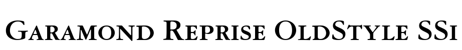 Garamond Reprise OldStyle SSi