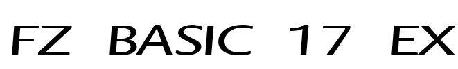 FZ BASIC 17 EX Font Image