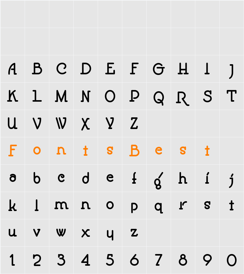 Speedball No1 NF Character Map