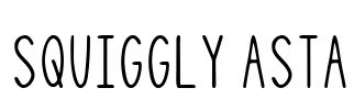 Squiggly Asta Font Image