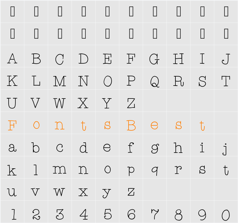 limetart Character Map