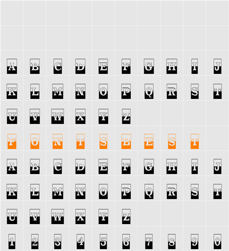 a_TrianglerCmB&W Character Map