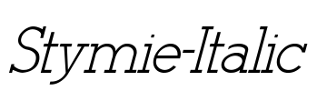 Stymie-Italic Font Image