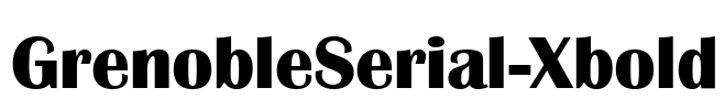 GrenobleSerial-Xbold Font Image