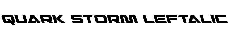 Quark Storm Leftalic Font Image